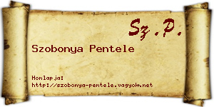 Szobonya Pentele névjegykártya